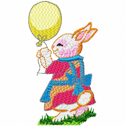 Rabbits Embroidery Design 8 Rabbits Embroidery Design 8